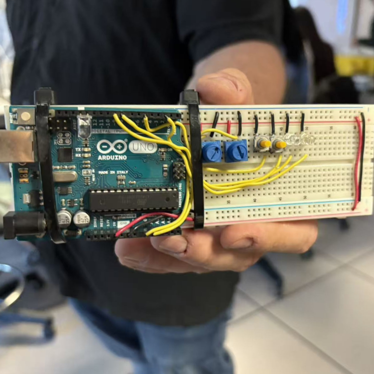A demonstration of what can be done using Arduino was shown in class. 